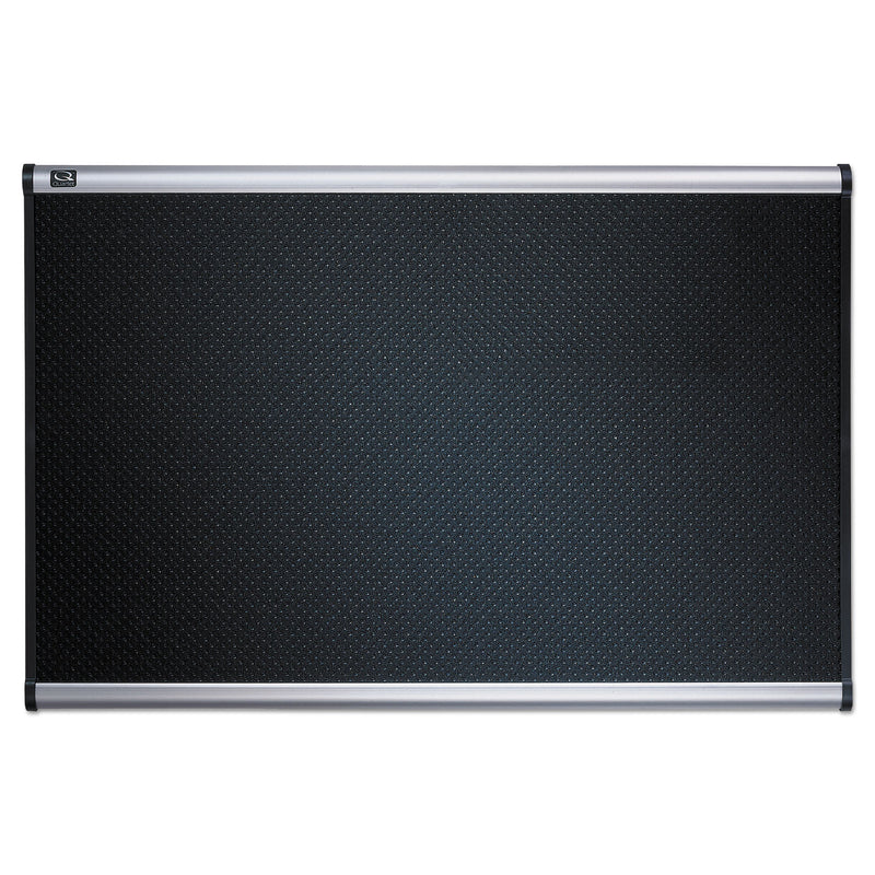 Quartet Prestige Embossed Foam Bulletin Board, 36 x 24, Black, Aluminum Frame