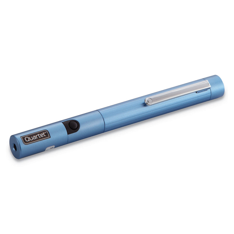 Quartet Brilliant Green Laser Pointer, Class 2, Projects 1,640 ft, Blue Barrel