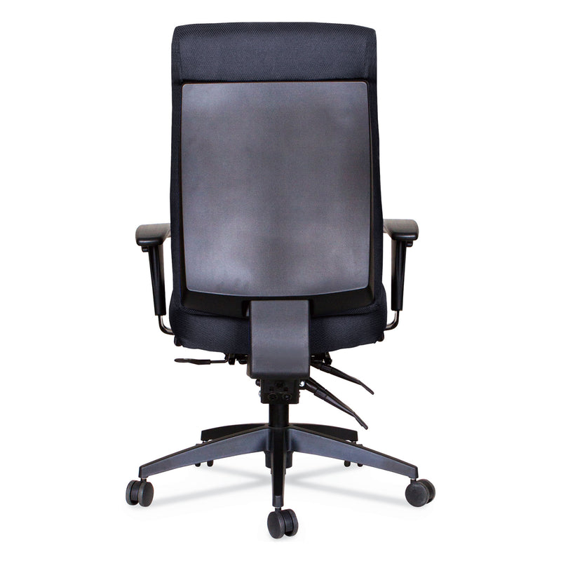 Alera Wrigley Series 24/7 High Performance High-Back Multifunction Task Chair, Supports 300 lb, 17.24" to 20.55" Seat, Black