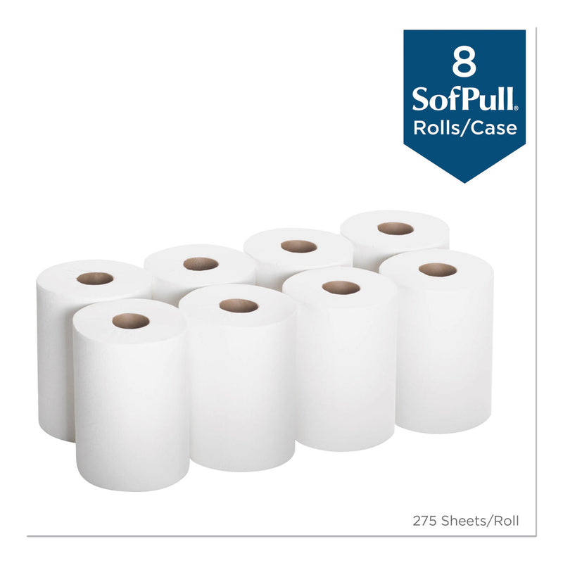 Georgia Pacific SofPull Premium Junior Capacity Towel, 1-Ply, 7.8 x 14.8, White, 225/Roll, 8 Rolls/Carton