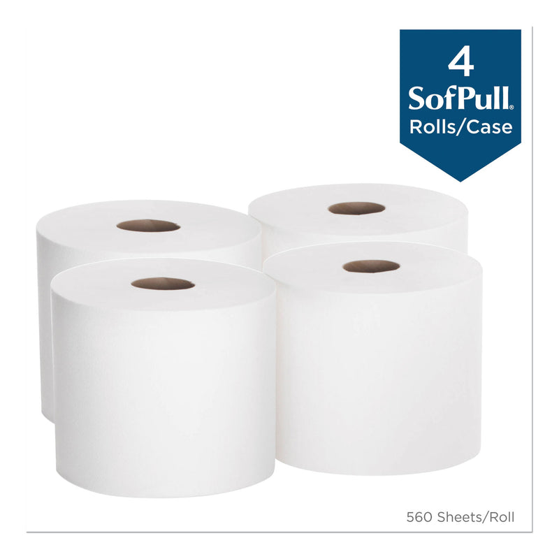 Georgia Pacific SofPull Perforated Paper Towel, 1-Ply, 7.8 x 15, White, 560/Roll, 4 Rolls/Carton