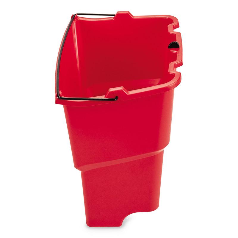 Rubbermaid WaveBrake 2.0 Dirty Water Bucket, 18 qt, Plastic, Red