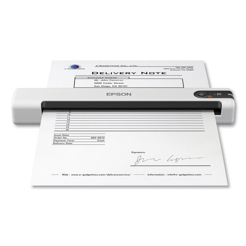 Epson DS-70 Portable Document Scanner, 600 dpi Optical Resolution, 1-Sheet Auto Document Feeder