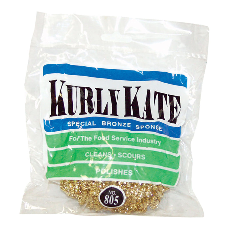 Kurly Kate Brass Scrubber, 50 g, Gold, 72/Carton