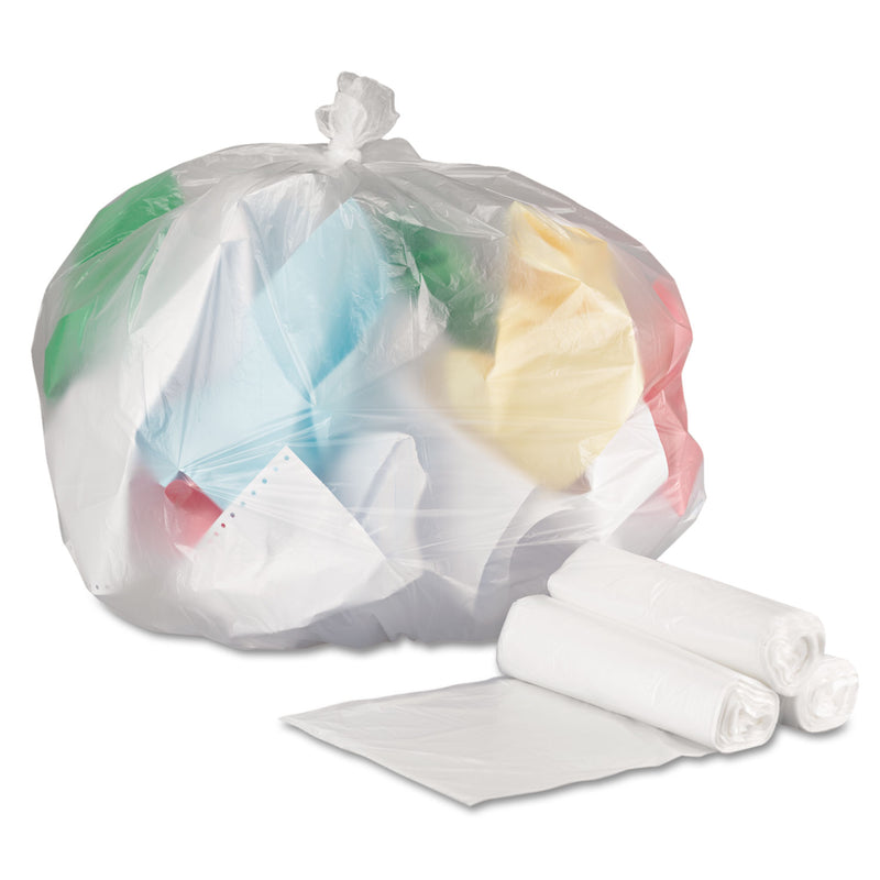 General Supply High-Density Can Liners, 33 gal, 9 microns, 33" x 39", Natural, 500/Carton