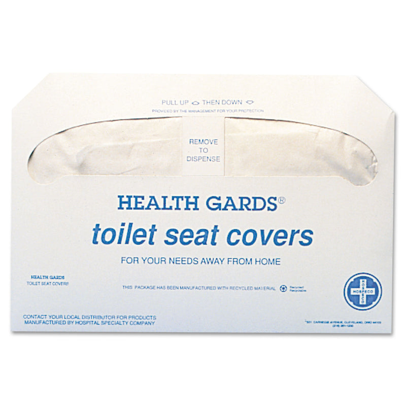 HOSPECO Health Gards Toilet Seat Covers, 14.25 x 16.5, White, 250 Covers/Pack, 20 Packs/Carton