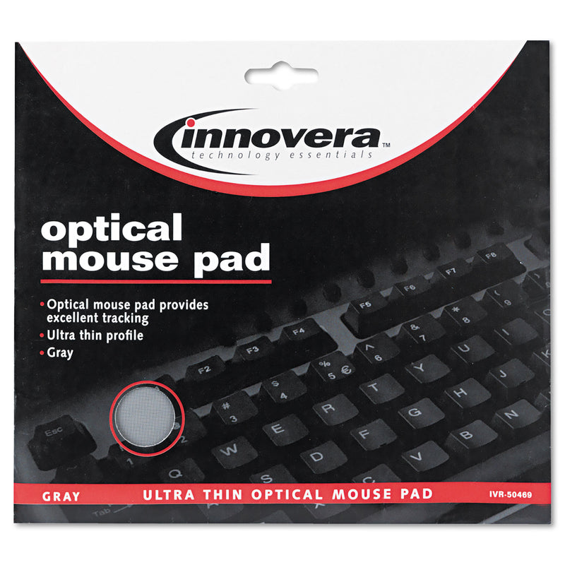 Innovera Ultra Slim Mouse Pad, 8.75 x 7, Gray