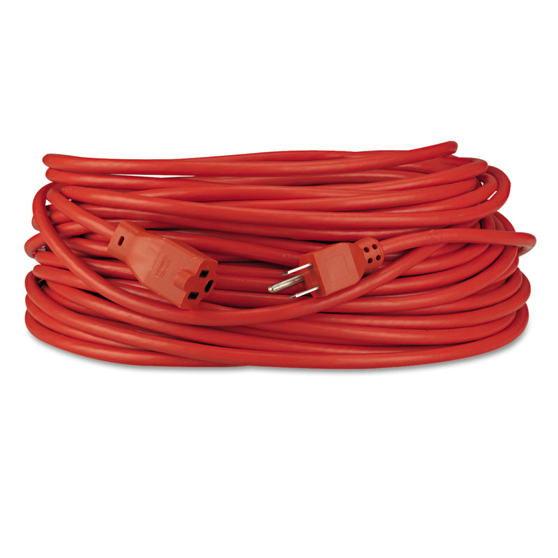 Innovera Indoor/Outdoor Extension Cord, 100 ft, 10 A, Orange