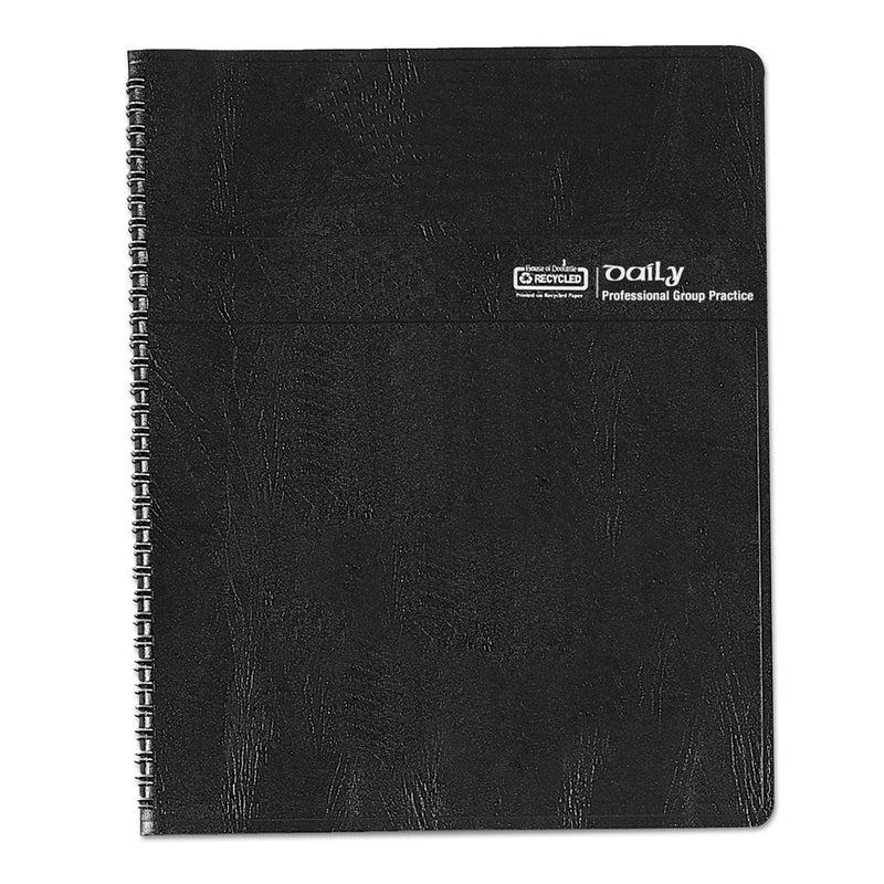 House of Doolittle Eight-Person Group Practice Daily Appointment Book, 11 x 8.5, Black Cover, 12-Month (Jan to Dec): 2023