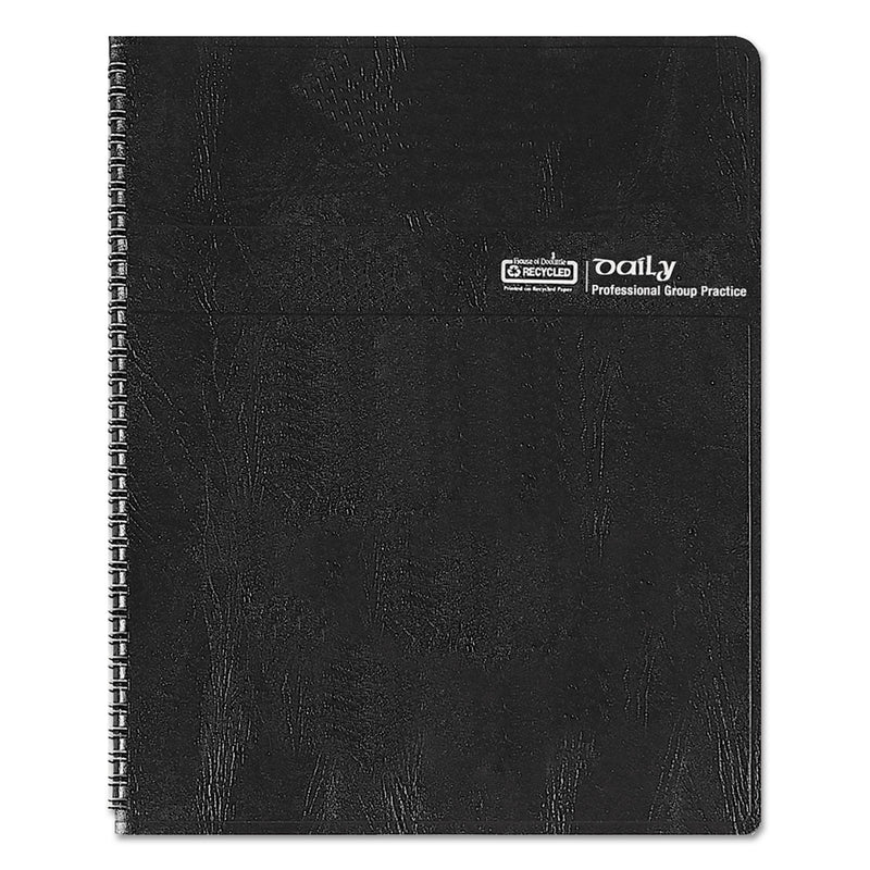 House of Doolittle Executive Series Four-Person Group Practice Daily Appointment Book, 11 x 8.5, Black Hard Cover, 12-Month (Jan to Dec): 2023