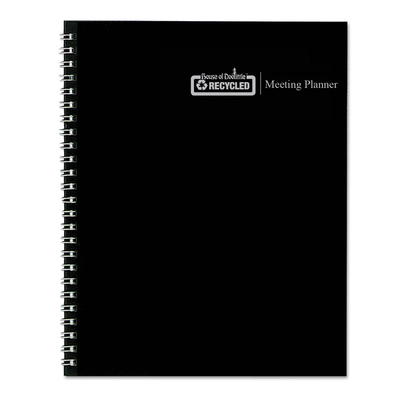 House of Doolittle Recycled Meeting Note Planner, 11 x 8.5, Black Cover, 12-Month (Jan to Dec): 2023