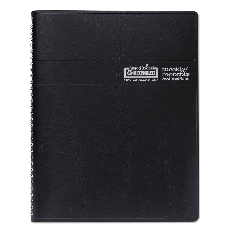 House of Doolittle Recycled Wirebound Weekly/Monthly Planner, 11 x 8.5, Black Cover, 12-Month (Jan to Dec): 2023