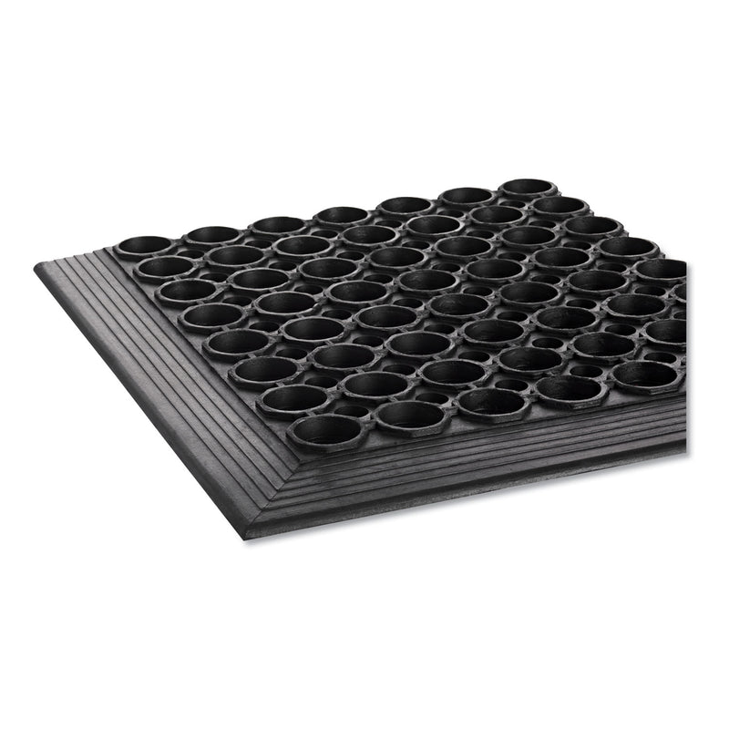 Crown Safewalk-Light Drainage Safety Mat, Rubber, 36 x 60, Black