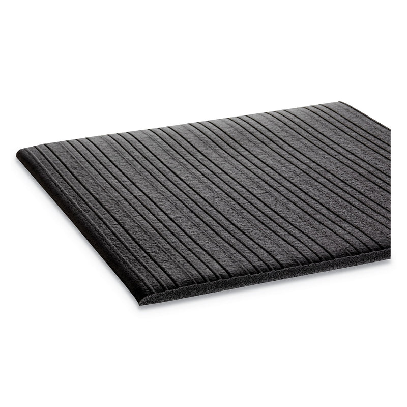 Crown Ribbed Vinyl Anti-Fatigue Mat, 36 x 60, Black