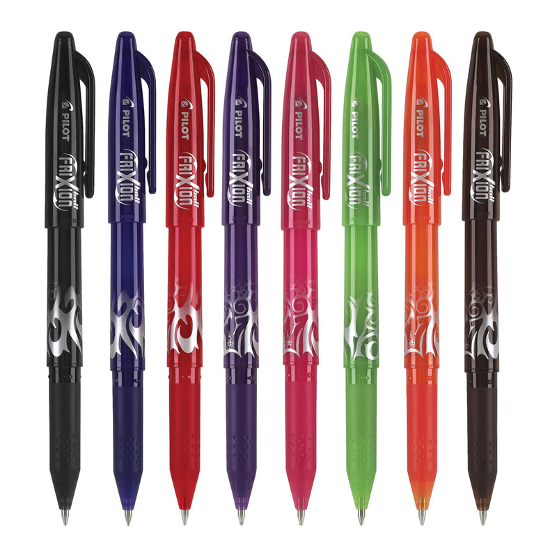 Pilot FriXion Ball Erasable Gel Pen, Stick, Fine 0.7 mm, Assorted Ink and Barrel Colors, 8/Pack