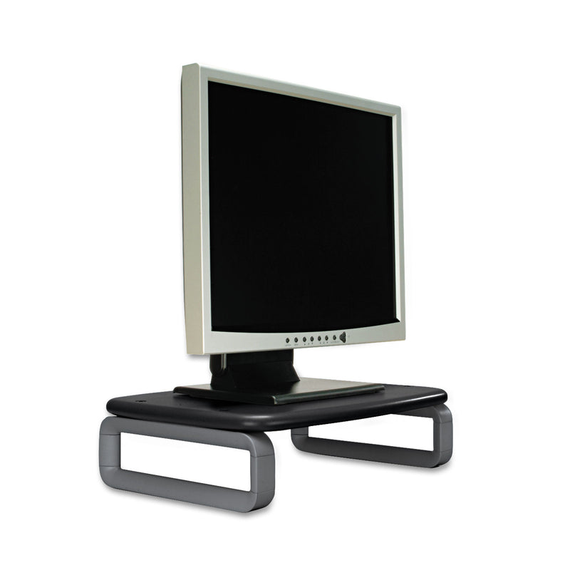 Kensington Monitor Stand with SmartFit, For 24" Monitors, 15.5" x 12" x 3" to 6", Black/Gray, Supports 80 lbs