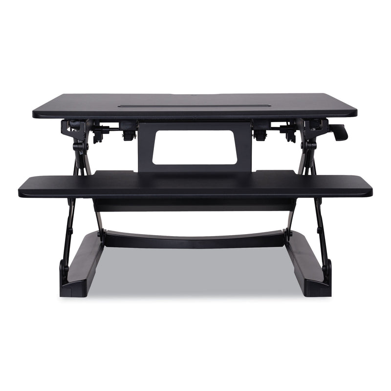 Alera AdaptivErgo Two-Tier Sit-Stand Lifting Workstation, 26.75" x 31" x 5.88" to 19.63", Black