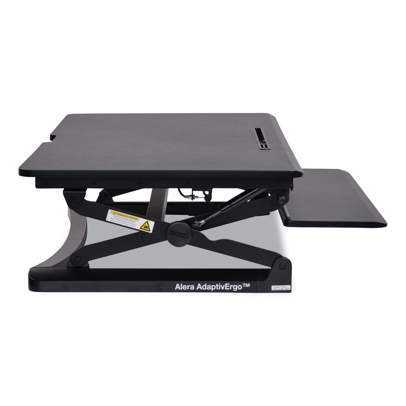 Alera AdaptivErgo Two-Tier Sit-Stand Lifting Workstation, 35.12" x 31.1" x 5.91" to 19.69", Black