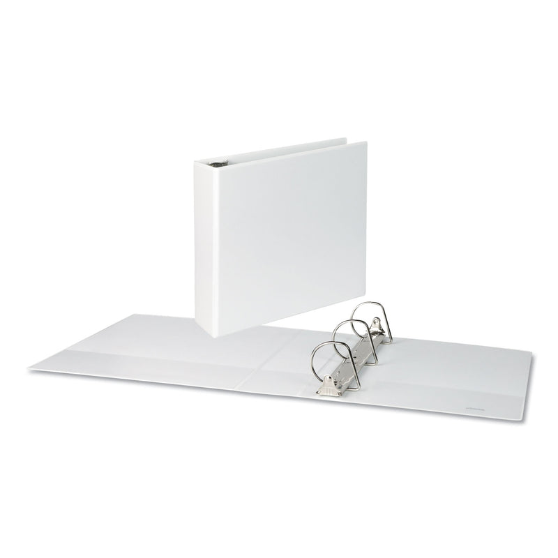 Universal Slant D-Ring View Binder, 3 Rings, 3" Capacity, 11 x 8.5, White