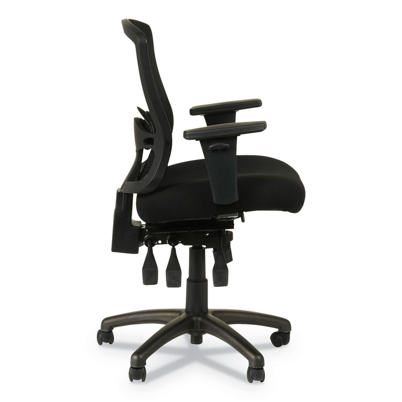 Alera Etros Series Mesh Mid-Back Petite Multifunction Chair, Supports Up to 275 lb, 17.16" to 20.86" Seat Height, Black