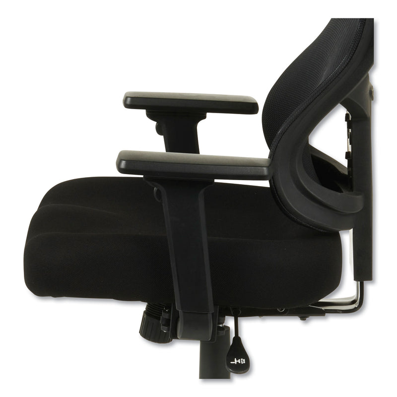 Alera Elusion II Series Mesh Mid-Back Synchro Seat Slide Chair, Supports Up to 275 lb, 17.51" to 21.06" Seat Height, Black