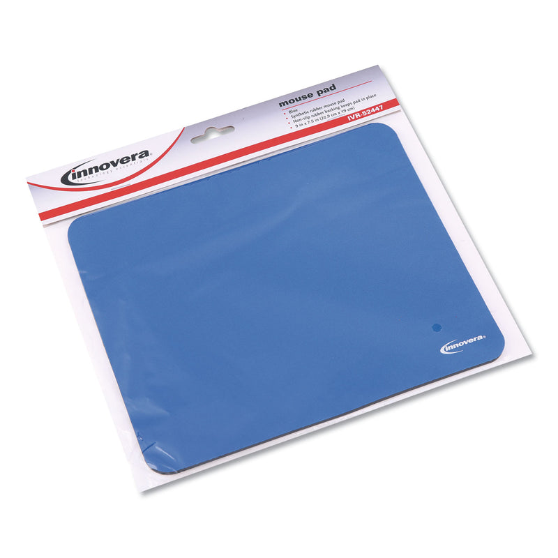 Innovera Latex-Free Mouse Pad, 9 x 7.5, Blue