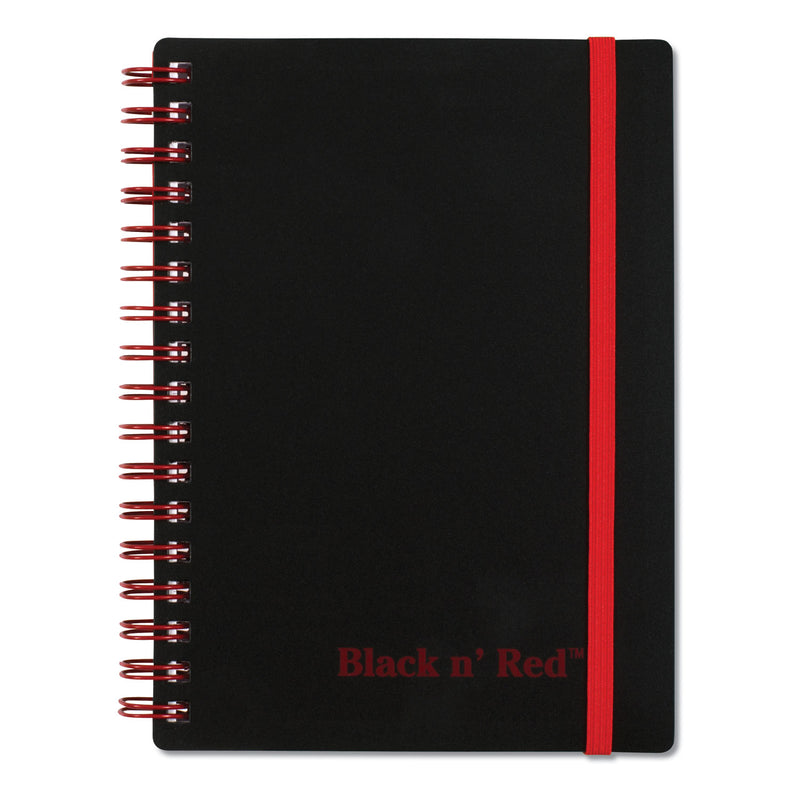 Black n' Red Flexible Cover Twinwire Notebook, SCRIBZEE Compatible, 1 Subject, Wide/Legal Rule, Black Cover, 5.88 x 4.13, 70 Sheets