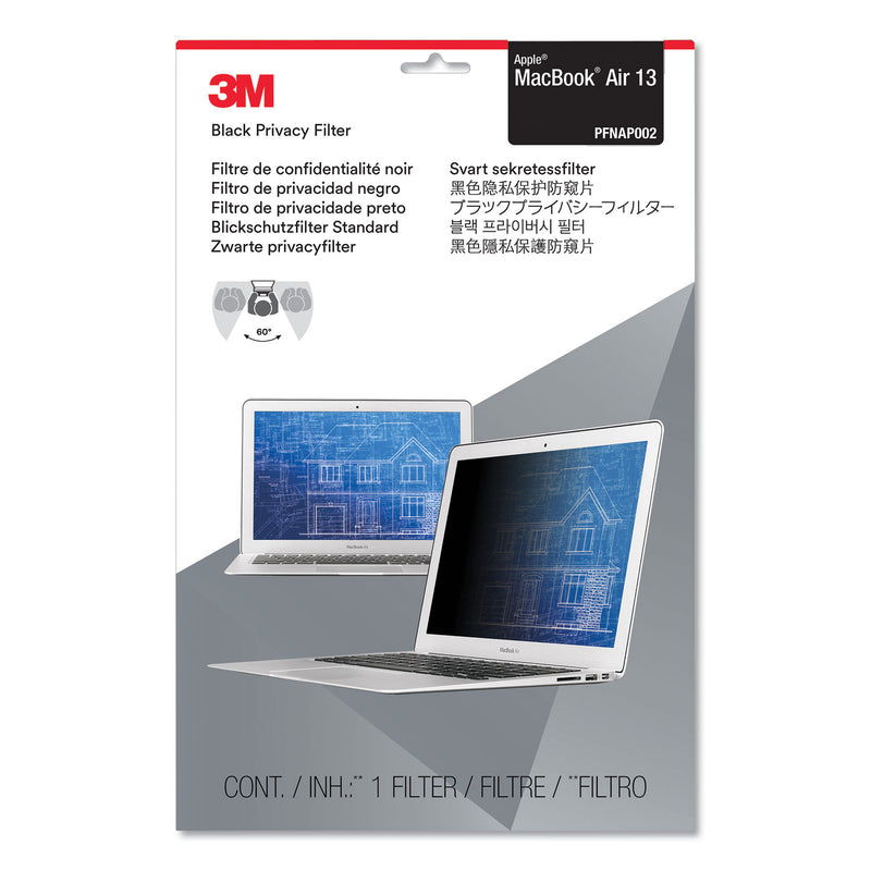 3M Frameless Blackout Privacy Filter for 13.3" Widescreen MacBook Air, 16:10 Aspect Ratio