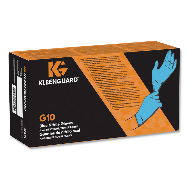 KleenGuard G10 Blue Nitrile Gloves, General Purpose, 242 mm Length, Small, 100/Box