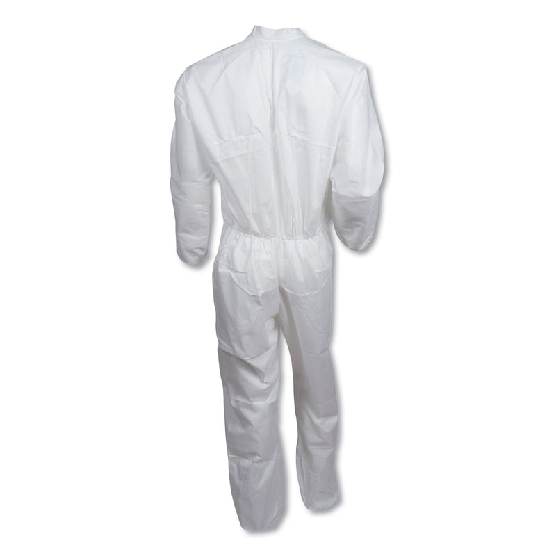 KleenGuard A30 Elastic-Back Coveralls, White, X-Large, 25/Carton