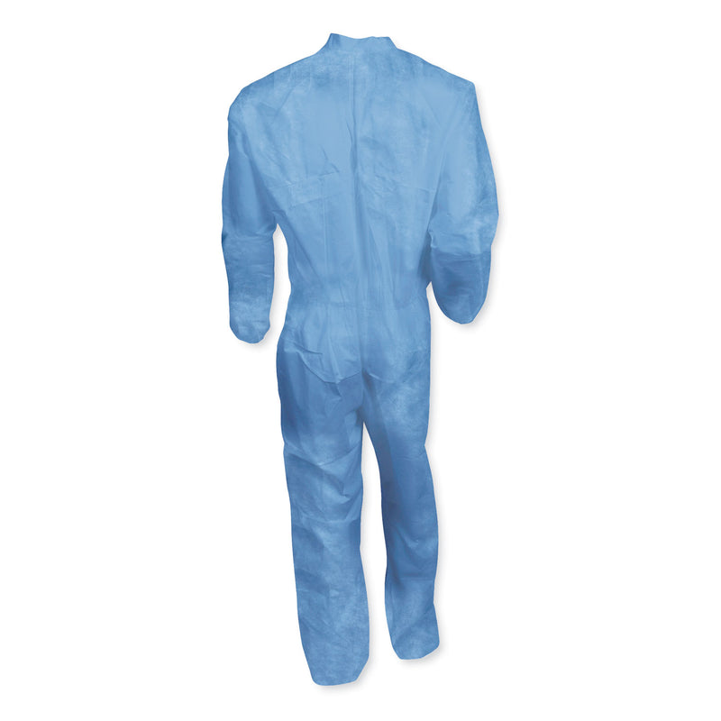 KleenGuard A60 Elastic-Cuff, Ankle and Back Coveralls, 2X-Large, Blue, 24/Carton