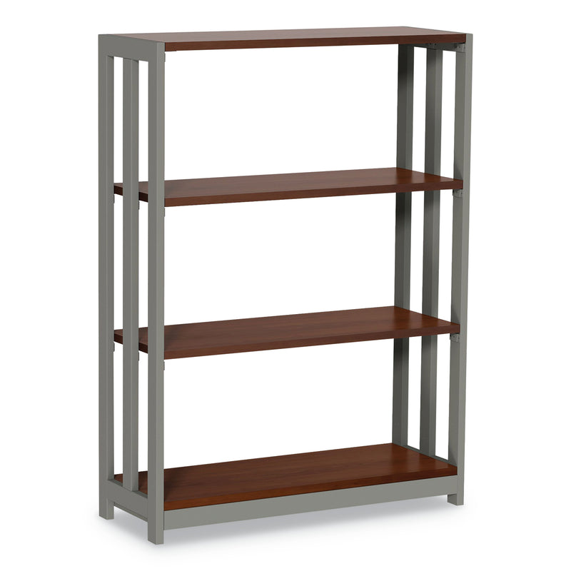 Linea Italia Trento Line Bookcase, Three-Shelf, 31.5w x 11.5d x 43.25h, Cherry