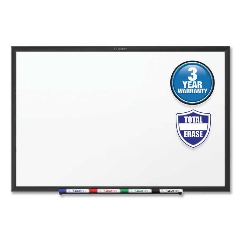 Quartet Classic Series Total Erase Dry Erase Board, 36 x 24, White Surface, Black Frame