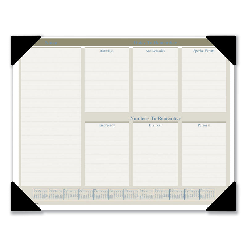 AT-A-GLANCE Executive Monthly Desk Pad Calendar, 22 x 17, White Sheets, Black Corners, 12-Month (Jan to Dec): 2023