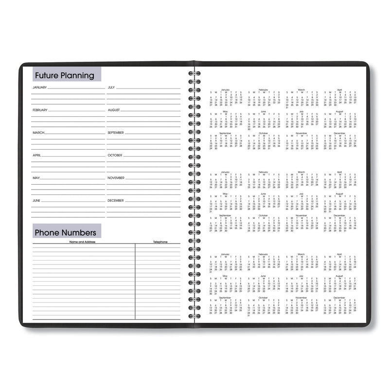 AT-A-GLANCE DayMinder Monthly Planner, Ruled Blocks, 12 x 8, Black Cover, 14-Month (Dec to Jan): 2022 to 2024