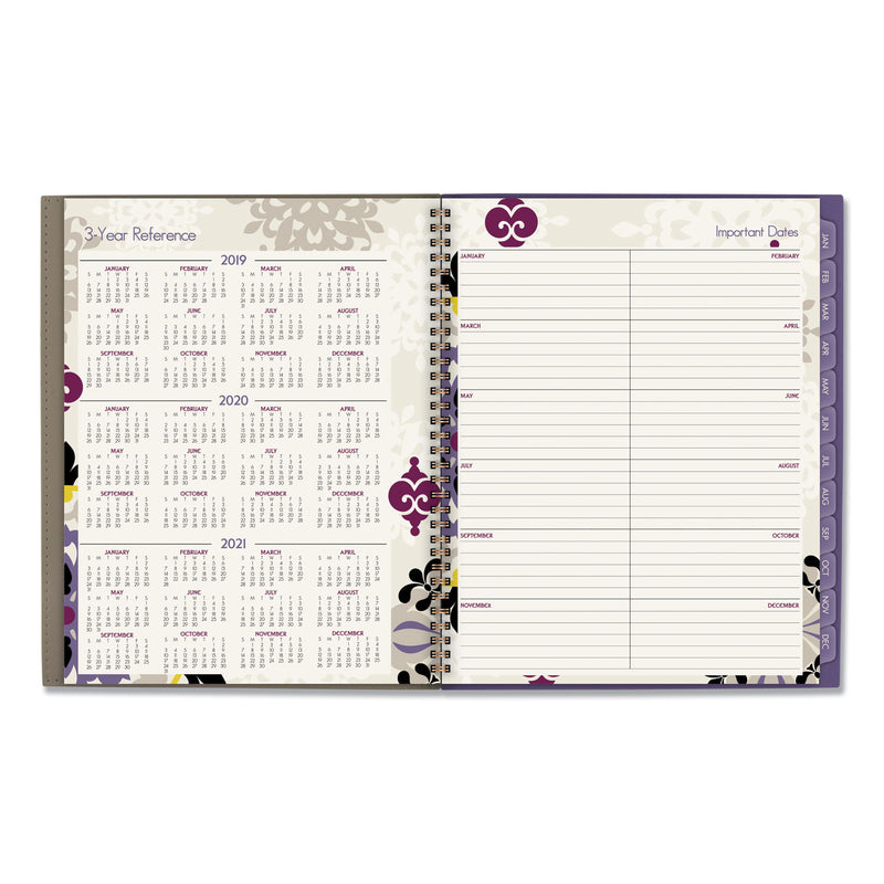 Cambridge Vienna Weekly/Monthly Appointment Book, Vienna Geometric Artwork, 11 x 8.5, Purple/Tan Cover, 12-Month (Jan to Dec): 2023