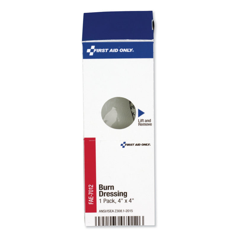 First Aid Only SmartCompliance Refill Burn Dressing, 4 x 4, White