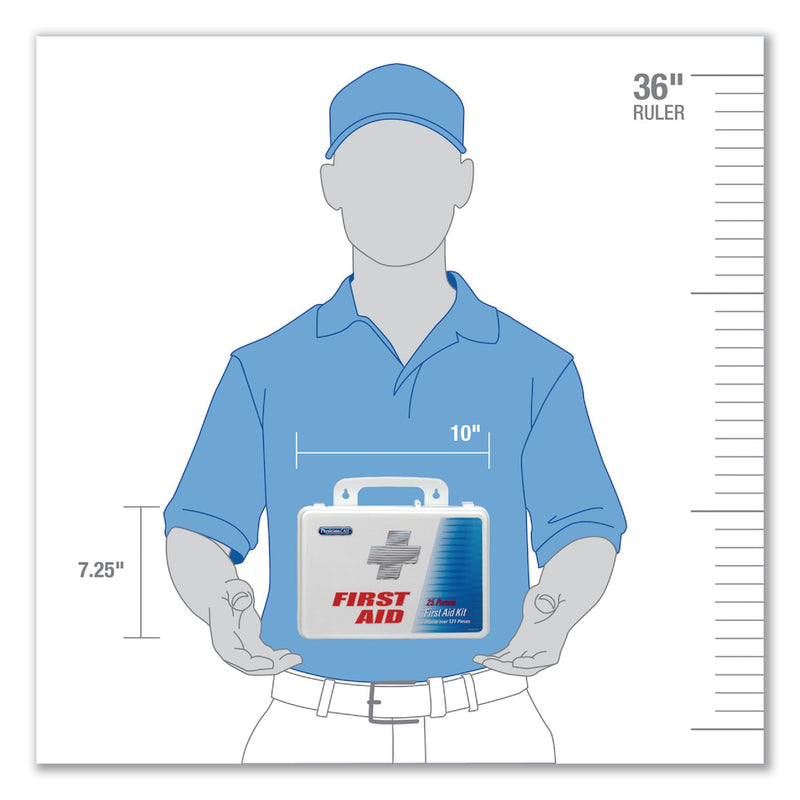 PhysiciansCare Office First Aid Kit, for Up to 25 People, 131 Pieces, Plastic Case