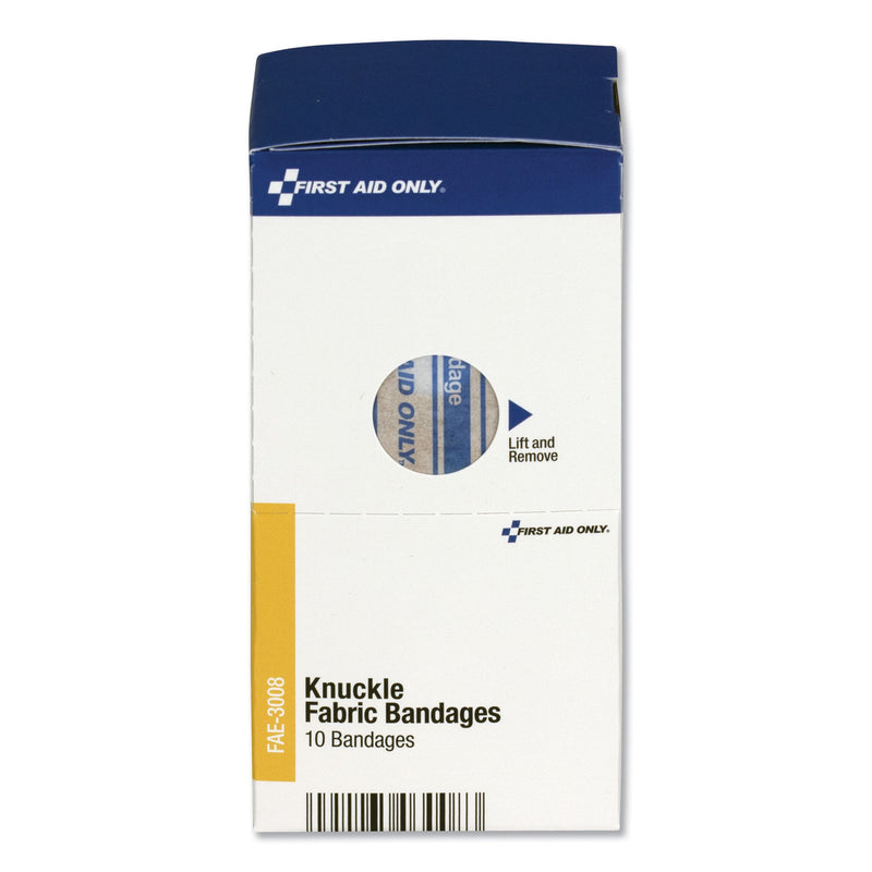 First Aid Only Knuckle Bandages, Individually Sterilized, 10/Box