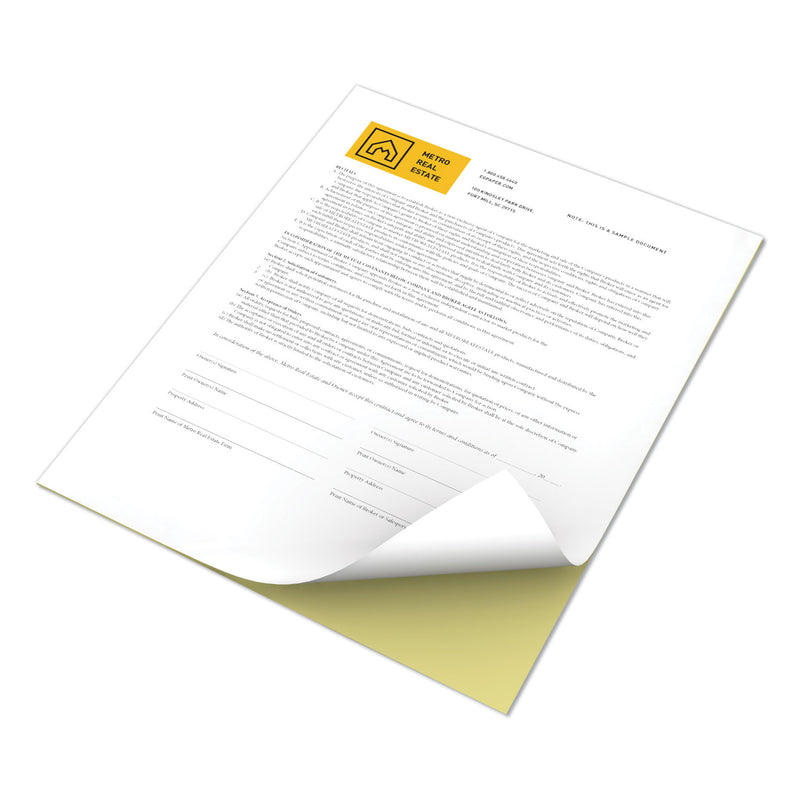 xerox Revolution Digital Carbonless Paper, 2-Part, 8.5 x 11, Canary/White, 5,000/Carton