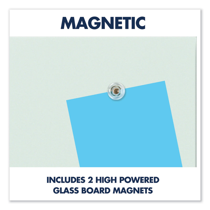 Quartet Element Framed Magnetic Glass Dry-Erase Boards, 50" x 28", Aluminum Frame