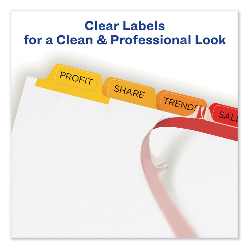 Avery Print and Apply Index Maker Clear Label Dividers, 8-Tab, Color Tabs, 11 x 8.5, White, Traditional Color Tabs, 1 Set