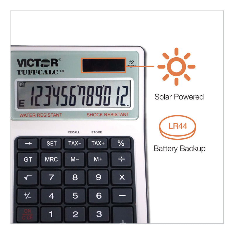 Victor TUFFCALC Desktop Calculator, 12-Digit LCD