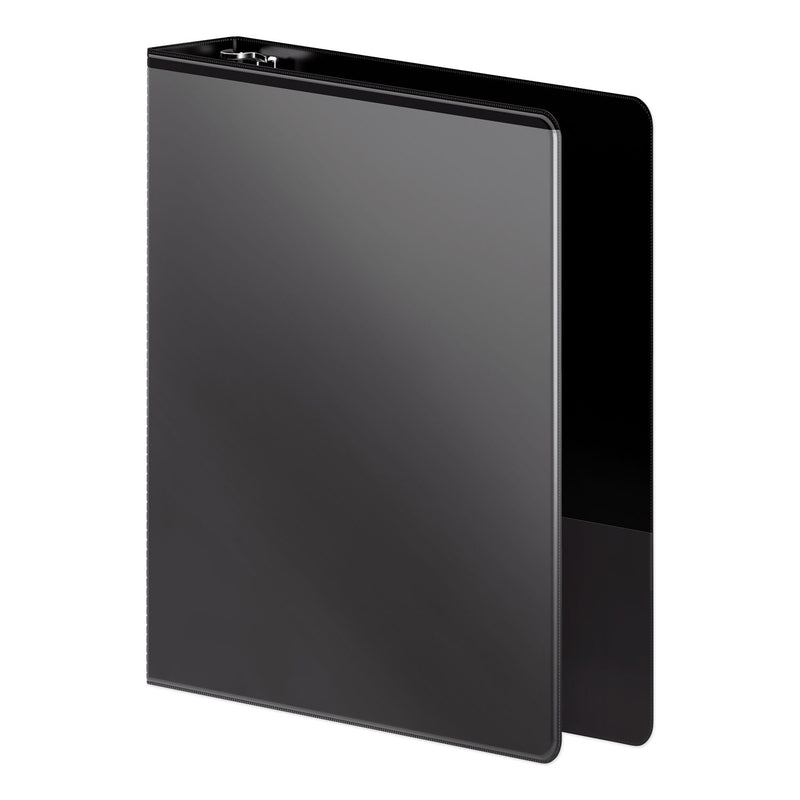 Wilson Jones Heavy-Duty Round Ring View Binder with Extra-Durable Hinge, 3 Rings, 1.5" Capacity, 11 x 8.5, Black