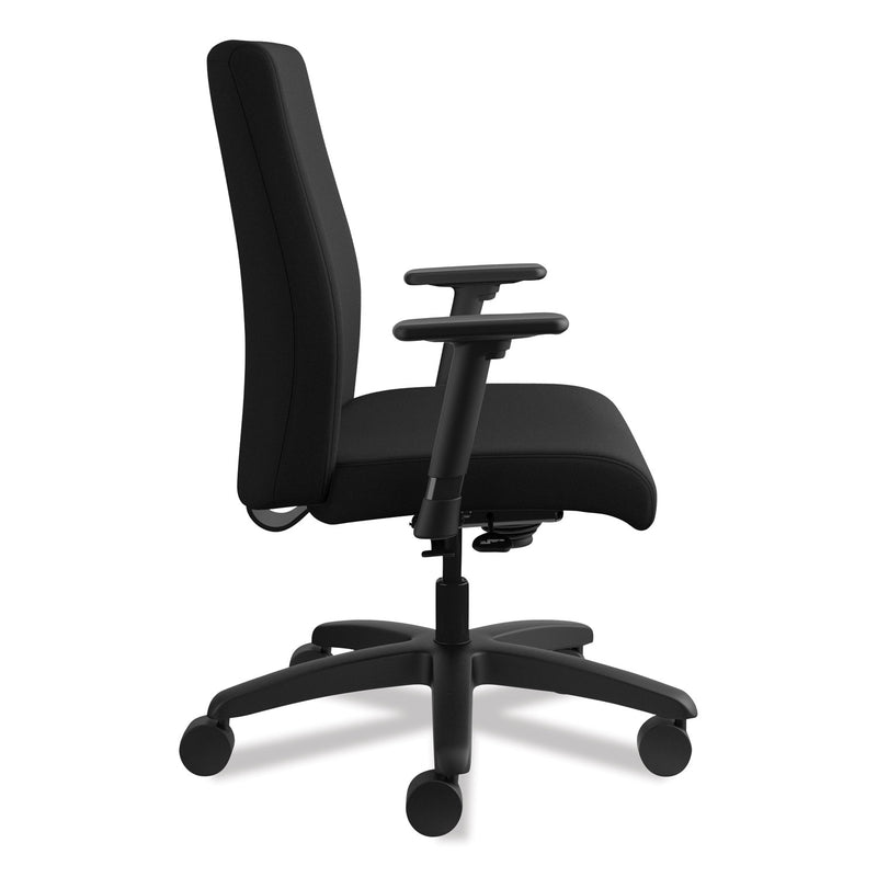 HON Ignition Series Big/Tall Mid-Back Work Chair, Supports Up to 450 lb, 17" to 20" Seat Height, Black