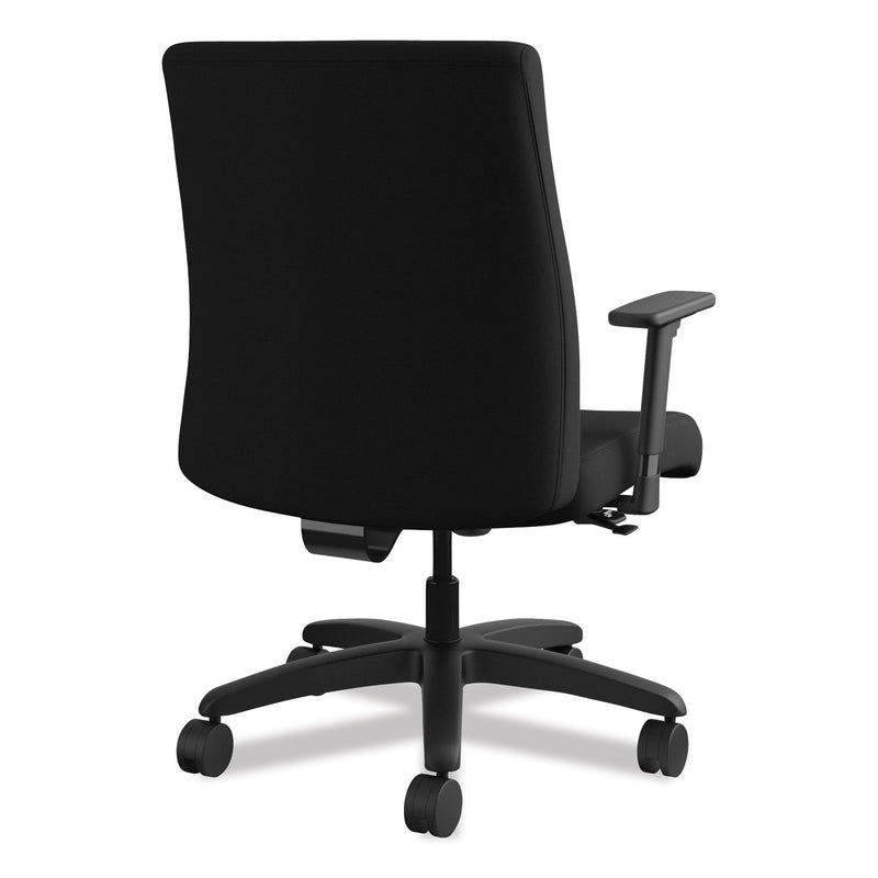 HON Ignition Series Big/Tall Mid-Back Work Chair, Supports Up to 450 lb, 17" to 20" Seat Height, Black