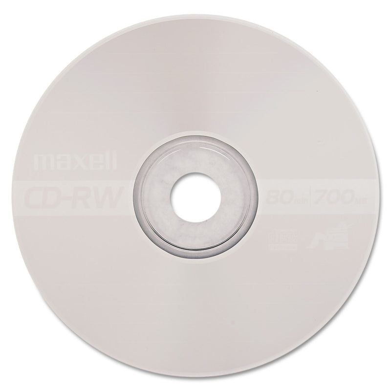 Maxell CD-RW Rewritable Disc, 700 MB/80 min, 4x, Jewel Case, Silver, 10/Pack