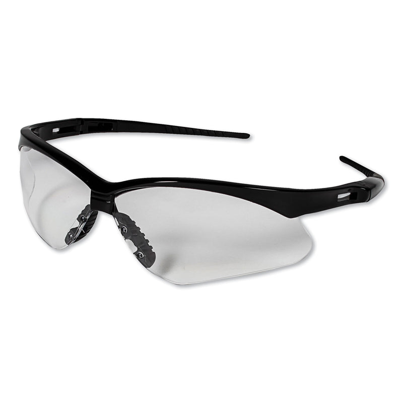 KleenGuard Nemesis Safety Glasses, Black Frame, Clear Lens