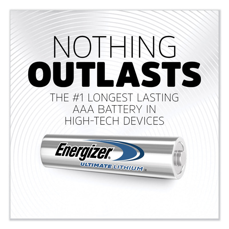 Energizer Ultimate Lithium AAA Batteries, 1.5 V, 4/Pack