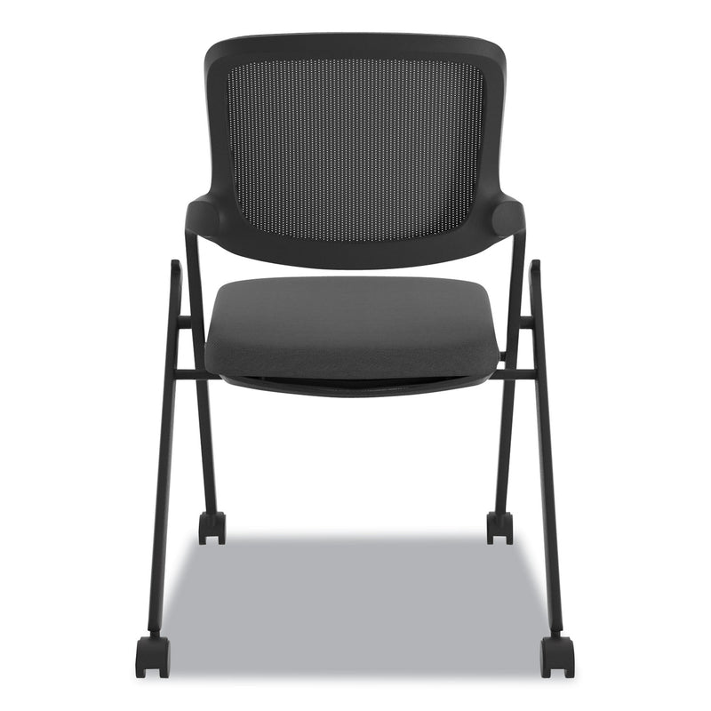 HON VL304 Mesh Back Nesting Chair, Supports Up to 250 lb, Black